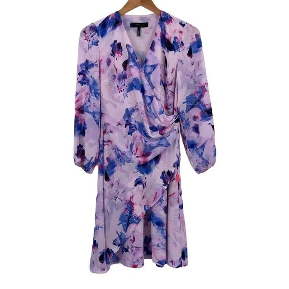 Robert Rodriguez Floral Print Faux-Wrap Dress S - Picture 2 of 6